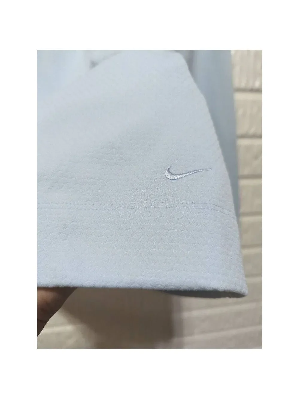 Nike Golf Women's Light Blue Dri-Fit 1/4 Zip Textured Pull-Over Sweatshirt Large